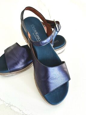 Dorking By Fluchos Sandals Metallic Navy Size 41